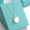 8x6k Designer Tiffansetpendant Colliers T Home Precision Edition Sterling Silver Light Luxe Petite Clé Grand Amour Pendentif Chaîne Collier Femmes Avancé d