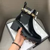 Damen Designer Martin Stiefel 2022 Herbst und Winter Neue Rhein-Diamant dicke Sohlen erhöhen Chelsea-Stiefeletten im britischen Stil mit rundem Kopf