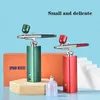 Brushes Beauty Oxygen Injector Air Compressor Nano Moisture Pastry Gun Kit Mini Air Airbrush Cup Makeup Kit for Nail Tattoo Painting