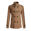 Heren Trenchcoats Werkoverjas Winter Voor Kleding Buitenkant Informeel Formeel Kleur Wol Windjack Zakelijk Double-breasted Wear