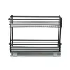 Kitchen Storage 7" Narrow Sliding Cabinet Organizer Two Tier Matte Black Great For Slim Cabinets In Bathroom And More