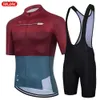 Cykeltröja sätter 2023 Road Bike Jersey Set Men's Cycling Clothing Summer MTB Team Clothes Short Sleeve Uniform Triathlon Skinsuit Ropa de Hombrel240108