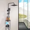 Czarna łazienka prysznicowy zestaw do domu miedziany montowany na ścianie głowica do kąpieli 240108