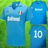 1987 1988 Maillots de football rétro Napoli 87 88 Coppa Italia SSC Napoli Maradona 10 kits Vintage Calcio Maillot de football napolitain classique