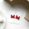 Stud Earrings Bow Cute For Women Romantic Red 2024 Cartoon Fashion Pink Earring Wholesale Resin Charm Jewelry Lovely Gifts