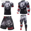 Ensembles de maillots de cyclisme Cody Lundin 4 pièces sport Sublimation survêtement mâle BJJ jiu jitsu Rash Guard ensemble personnalisé mode Gym boxe entraînement SetL240108