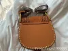 hot sale 9A Designer Ladies Fashion Metallic Leather Messenger Handbag produces vintage suede fringe saddle bag Classic versatile crossbody purse