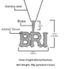 Fint smycken halsband Personlig 5a zirkon diy alfabetet anpassat brev hänge halsband för smycken gör män och kvinnor