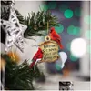 Christmas Decorations Red Bird Pendant Acrylic Decoration Ornament Car Chandelier Hanging Drop Delivery Home Garden Festive Party Sup Dhans