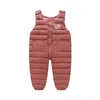 Salopette enfants pour garçons hiver fille bas pantalon combinaison gris bleu bébé barboteuses sans manches salopette pour enfants solide vers le bas Onesie 240108