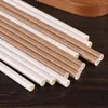 Individually Paper Wrapped Paper Straws Solid Plain White Black Brown Party Drinking Restaurant Coffee Bar Straw SN4517