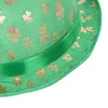 Basker Green Top Hat Glitter Shamrock Stpatrick Day Costume Festliga tillbehör