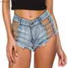 Shorts pour femme Femmes été Sexy à lacets déchiré Shorts jean taille haute trou Shorts pôle danse Clubwear Push Up Skinny Denim butin mini shorts YQ240108