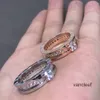 Ontwerper Liefdesring Ontwerpers Luxe ringen voor vrouwen Afneembare volledige diamanten Paar Twee weastyles Topniveau cadeau Casual Mode Feest