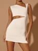 Casual Kleider Sexy Cut Out Diagonal Kragen Mini Kurzes Kleid Sommer Asymmetrische Backless Bodycon Elegante Frauen Party Enge Vestidos D249