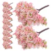 Dekorativa blommor 10st mini Cherry Blossom Tree Sand Table Landscape Plant Architecture Trees Train Scenery