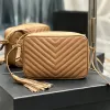 Высококачественная женская кисточка Lou Camera Camera Made Mens Clutch Luxury Designer стеганые кожаные сумки для кросс -кулаки