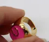 Band Rings 2024 Luxury quality charm punk band ring with pink color in 18k gold plated have stamp box PS3723A