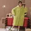 Dames nachtkleding Herfst en winter Koraalfleece washandje Warm Huiskleding Schattig Pyjama Modieus Ruim tweedelig pak Dames Voor dames