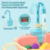 Kids Kitchen Sink Toys Simulation Electric Dishwasher Mini Kitchen Food Pretend Play House Toy Set Children Role Play Girl Toys 240108