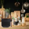 Dinnerware Sets Ceramic Seasoning Jar Home Kitchen Bottle Box Set Salt Sugar Creative Condiment Bottles Wood