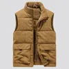 Hiver mode laine gilet mâle coton rembourré gilets manteaux hommes sans manches vestes chaud gilets vêtements Plus S6XL 240108