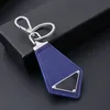 Keychains & Lanyards designer Designer keychain fashion Men women Car key chain luxury Leather letter triangle lanyard plated gold With box Top UQ8U