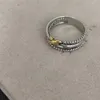 Band de mariage de luxe de perle exquise de Dy Twisted Ring X Series, idéal pour les amis et les amants de bijoux de créateurs