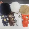 Key Rings High quality stuffed bear animal key chain belt car key chain bag pendant package decoration birthday gift J240108