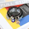 Charm Bracelets Women's Handwear Charming Shell Friendship Bead Turkish Demon Eye Bracelet Bohemian Hand Chain Lucky Women Multilayer