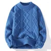 Men's Sweaters Winter Thickened Round Neck Knit Sweater Bottoming Shirt Thick Wool Warm Men