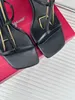 Дизайнерские сандалии Elina Модный верх из кожи наппа Новые минимальные сандалии Gancini Silhouette Скульптурный каблук с тонкими лентами Летние женские модельные туфли ручной работы