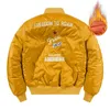 Мужская куртка в стиле хип-хоп, осенне-зимняя толстая армейская темно-желтая военная мотоциклетная куртка Ma-1 Pilot, мужская бейсбольная куртка-бомбер 240106