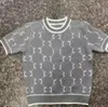 디자이너 여성 스웨터 핑크 니트 티 G 문자 패턴 캐주얼 인쇄 g ​​t 셔츠 풀 오버 쇼트 슬리브 스웨트 셔츠