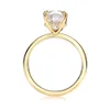 Groothandel 14K//platina 5 CT Ovale Solitaire Massief Gouden Ring Vrouwen Diamant Witte Moissanite Ringen