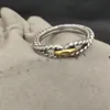 Band de mariage de luxe de perle exquise de Dy Twisted Ring X Series, idéal pour les amis et les amants de bijoux de créateurs