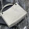 Luxys Cadena de plata de la mujer Niki Bolsa de compras Fashion Bag Bag Bag Bags Bolsos de cuero REAL LADY ENCENDIDO FIN DE TIEMPO Crossbody Bolsas Pochette Pochette