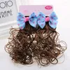 Accessoires de cheveux 2pcs Clip pour enfants Style chinois Hanfu Couvre-chef Femme Perruque Gland Carte Bébé