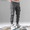 Męskie spodnie Mężczyźni HARAJUKU Casual Cargo Spodnie Spring and Autumn Jogger Spodery Multi Pockets Mężczyzna Slim-Fit Pantwear Modna odzież Streetwear T240108