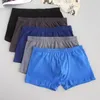 5 stks veel Katoen Mannen Shorts Losse Calecon Pour Homme Heren Boxers Lange Been Effen Kleuren heren Boxer Ondergoed Broek Ademend S 240108