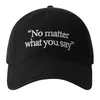 Ball Caps Adult Embroidery Letter Baseball Travel Gathering Hat For Cycling Camping