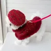 Abbigliamento per cani Festival Decorazione per feste Mantello Busto Cappotto regolabile Cintura pettorale Guinzaglio Abbigliamento di design