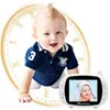 3,5-tums trådlös babyövervakare Äldre säkerhetsvårdsinstrument Tvåvägsvideointercom Night Vision Cradle Wireless Temperatur Time Display