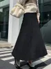 Autumn Winter Skirts for Women Knit Long Skirt White Spring Screw Thread Korean Fashion Elegant Warm Hip Wrap Skirt 240108