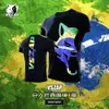 Vszap Stile Brasiliano Sport da Combattimento Puro Cotone Casual T-shirt da Uomo e da Donna Manica Corta Traspirante MMA Thai Sportswear