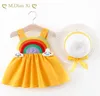 2020 süße Sommer Baby Mädchen Kleid für Neugeborene Baby Mädchen Kleidung Prinzessin Kleider 1. Geburtstag Kleid mit Hut 02Y Vestidos5294500