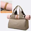 Frauen Yoga Matte Pad Tasche Gym Sport Training Schulter Tasche Fitness Tanzen Reise Lagerung Taschen Weibliche Tote Trocken Nass Handtaschen wochenende 240108