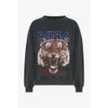 24SS Sweat à capuche pour femmes Nouvelles sorties AB Tiger Head White Ink Printing Digne Wash Water Stir Fry Color Stirne Snow Snow Annie Flower Flower Old Sweater Girl