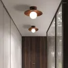 Plafonniers Lampe d'allée Style chinois Couleur Noyer Couloirs d'entrée à la maison Couloir Nordique Étude en bois massif Vestiaire Balcon Lumière