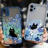 Obudowy telefonu komórkowego Retro Malarstwo olejne Van-Gogh Cat Case na iPhone 15 13 12 11 Pro Max Mini 14 7 8 Plus SE2020 x XS XR ShockProof Hard Coversl240105